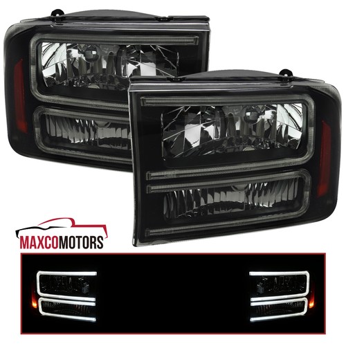 Black smoke headlights - black,